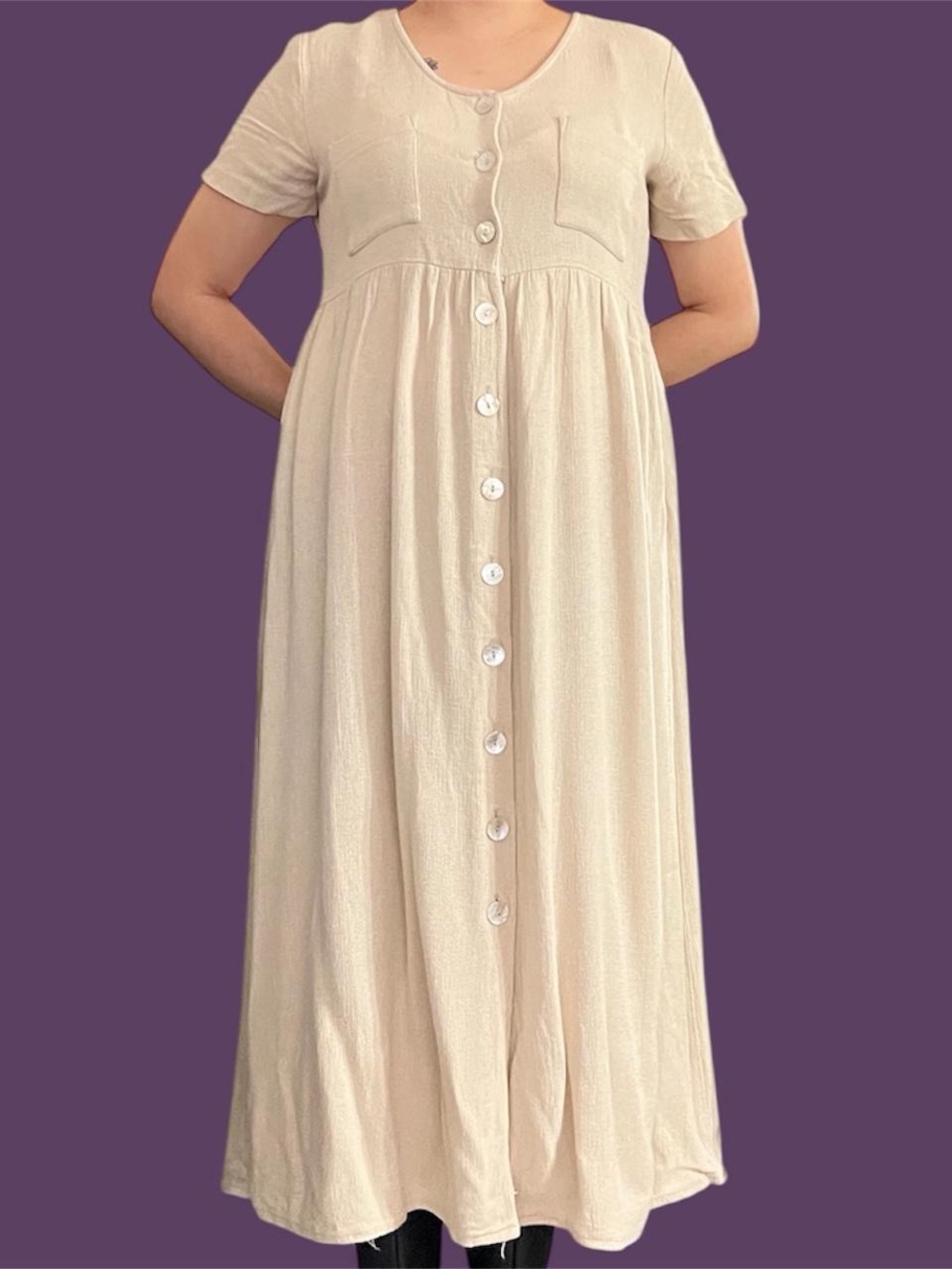 Vintage 90s Cream maxi dress.
